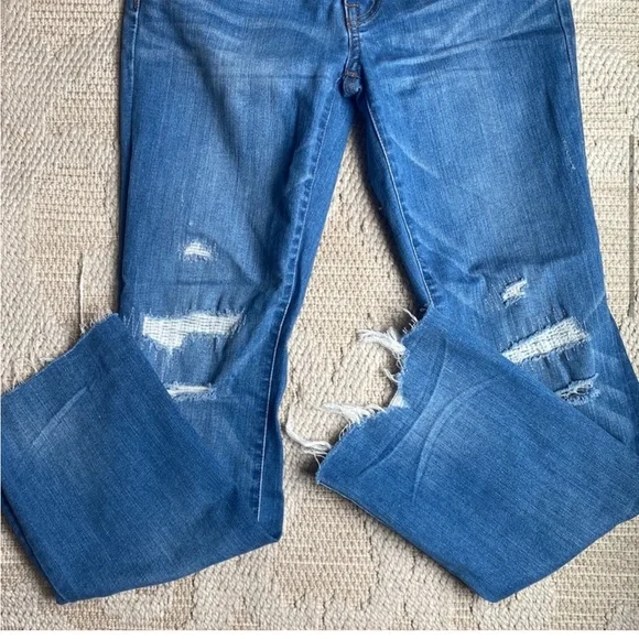 Madewell Women’s Cali Demi Mini Flare Distressed Jeans Size 24 - Picture 5 of 10